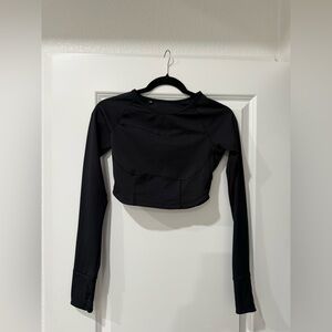 Gymshark Black Long Sleeve Crop Top